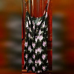 Forever 21 large purple floral mini sun dress